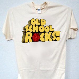 OLD SCHOOL ROCKS, MENS TEE'S, ALL SIZES T-1803